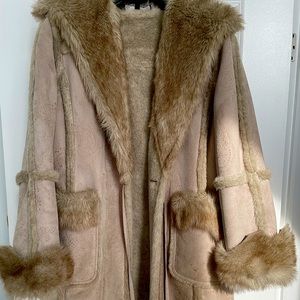 Jones New York faux fur hooded coat.